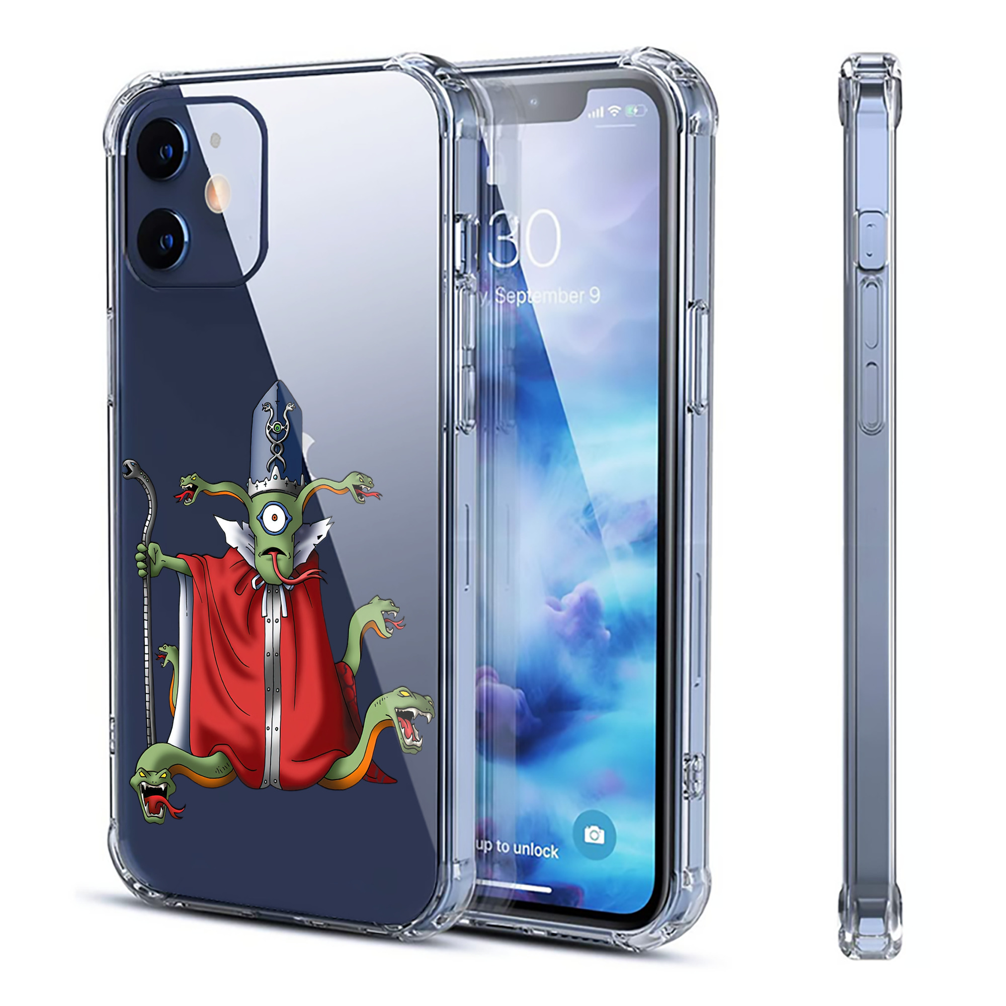 （画像用） ドラゴンクエスト Doragon Kuesuto Dragon Quest 【iPhone 12シリーズ対応】透明スマホケース（クリアソフトケース）